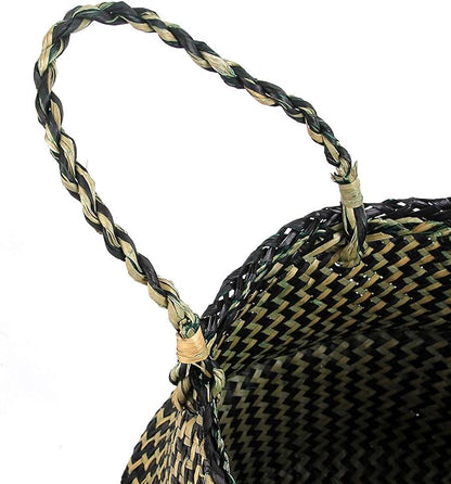 Woven Seagrass Belly Basket for Storage, Plant Pot, Picnic and Grocery Basket - Image 5