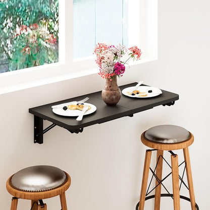 TEAMIX Wall Mounted Folding Table, Drop Leaf Dining Table - Image 3