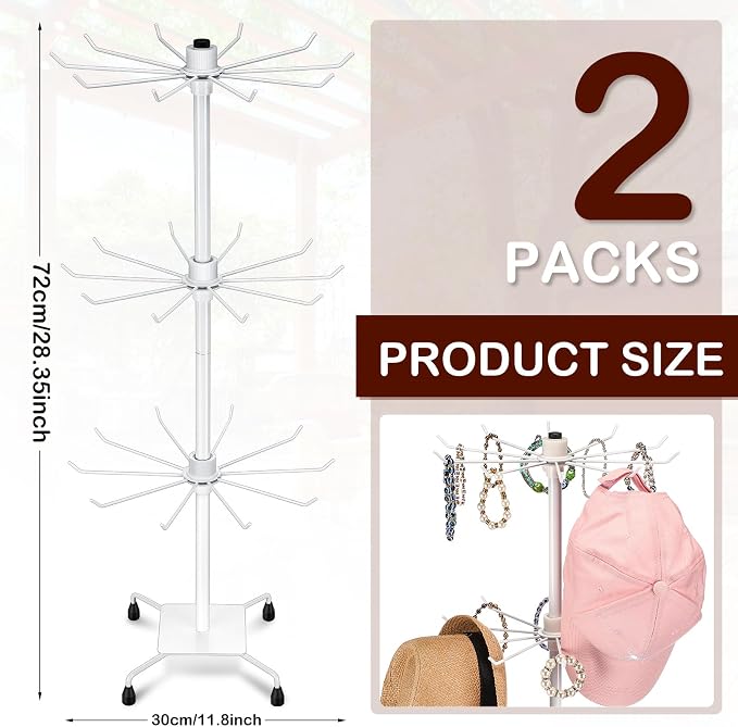 BBTO 2 Pcs Rotating Display Stand Jewelry Display Rack - Image 2