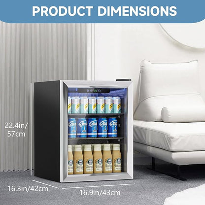 1.7 Cu.Ft Mini Fridge for 76 Cans, Beverage Refrigerator - Image 3