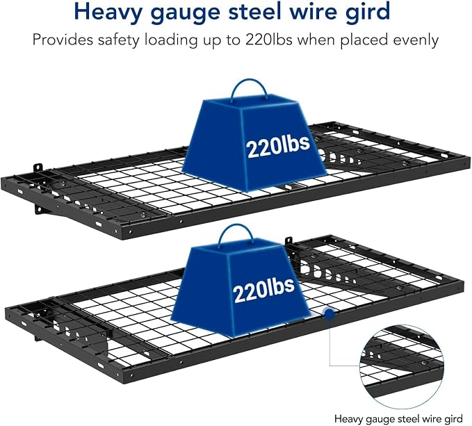 FLEXIMOUNTS 2 Pack 2x4ft Garage Storage 24x48 inch Heavy Duty Bike Wall - Image 4