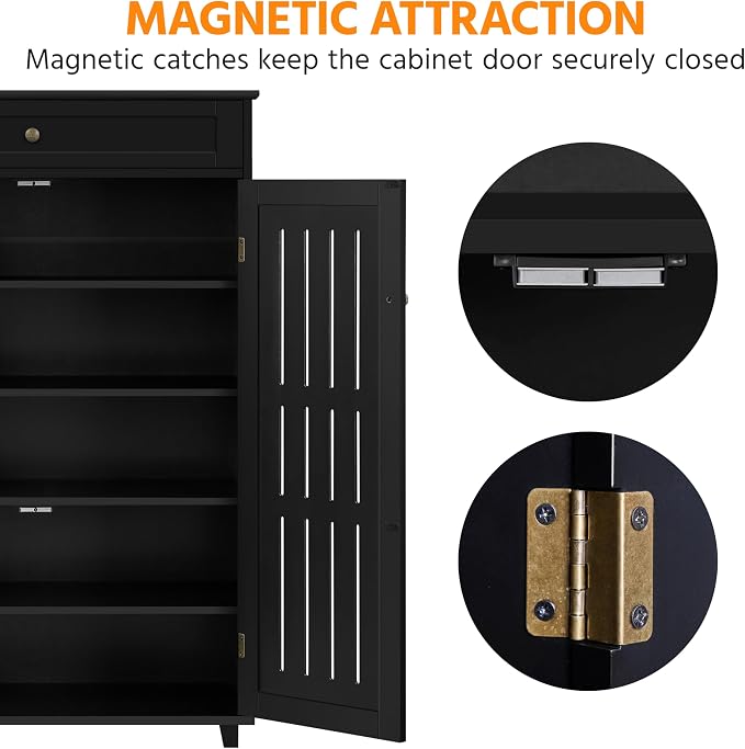 Yaheetech Shoe Cabinet, 5-Tier Shoe Rack Organizer - Image 9
