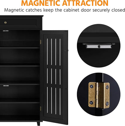 Yaheetech Shoe Cabinet, 5-Tier Shoe Rack Organizer - Image 9