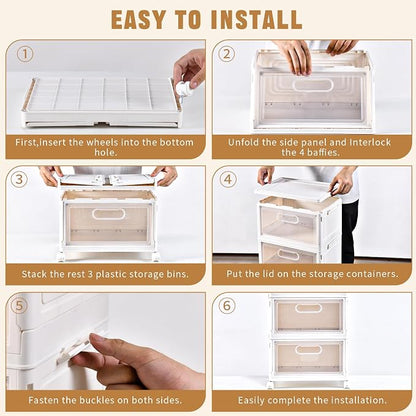 Freebat 4-Tier Stackable Storage Bins - Image 7