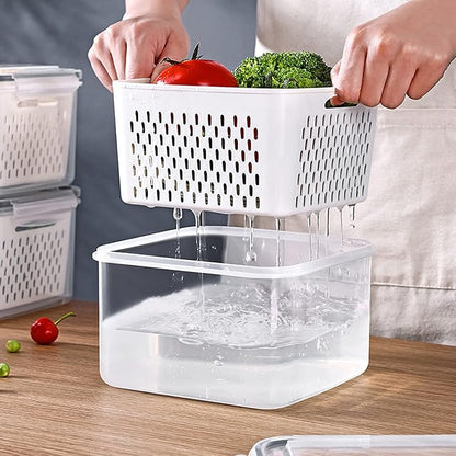 4 Pack Large Fridge Food Storage Container Set - Image 4