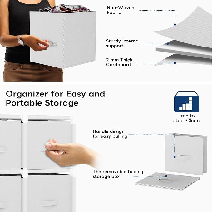 Mavivegue 9 Cube Storage Organizer, Closet Organizer - Image 3