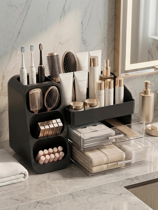 Booklov Makeup Organizer for Vanity, Large Capacity Cosmetic Display Case - Image 4