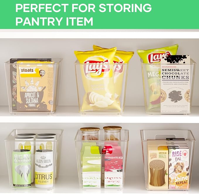 8 Pack Clear Plastic Storage Bins, Plastic Containers - Image 5