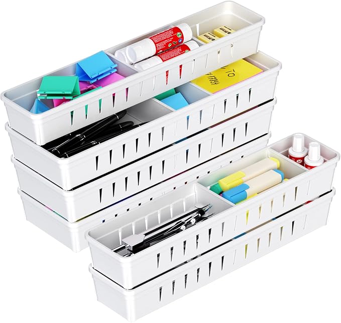 6 PCS Desk Drawer Organizer, Bathroom Drawer Organizer Trays - Image 9