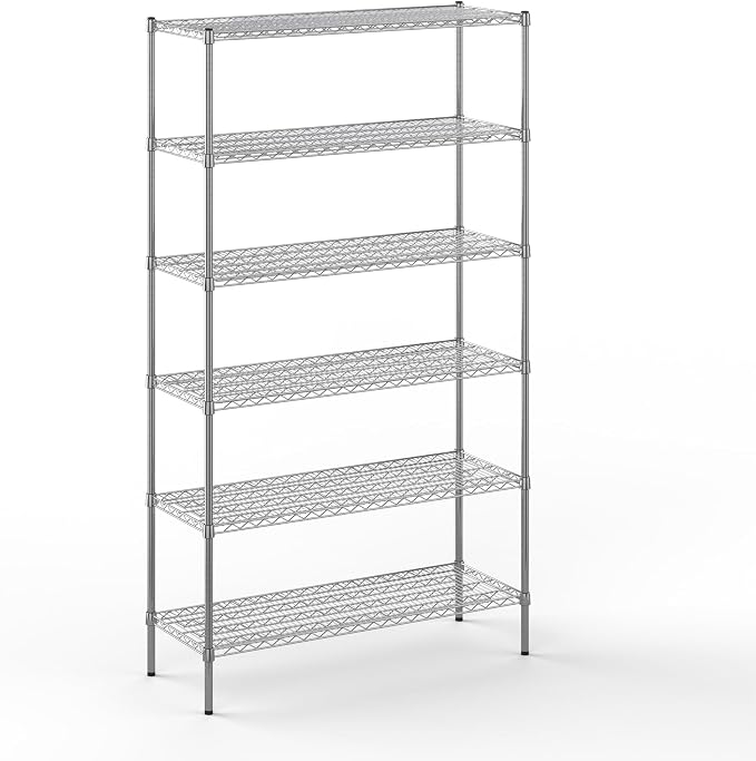 18" Deep x 48" Wide x 86" Height Wire Shelving Kit | 6-Tier | NSF Commercial by Regal+Altair