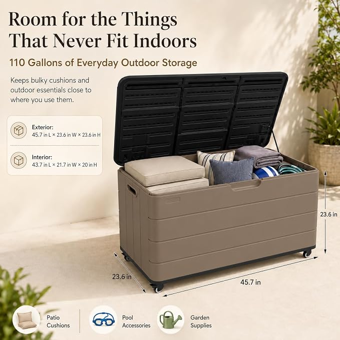 ADDOK 110 Gallon Outdoor Storage Box - Image 3