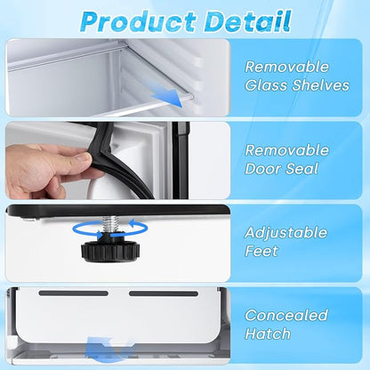Compact Refrigerator 3.2 Cu.Ft Mini Fridge - Image 4