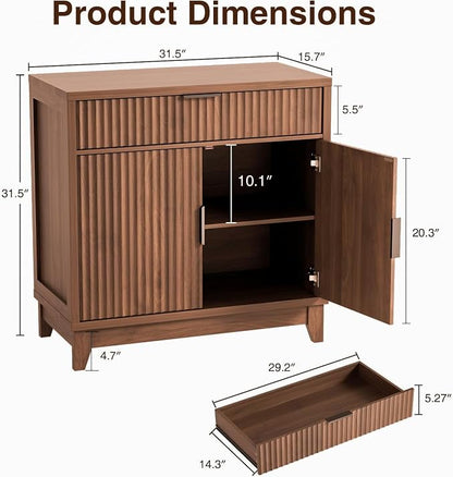 Vabches Fluted Sideboard Buffet Cabinet - Image 9
