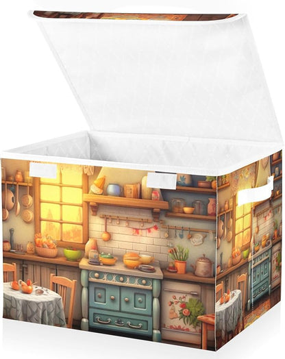 Rustic Kitchen Pattern Storage Bins - Image 2