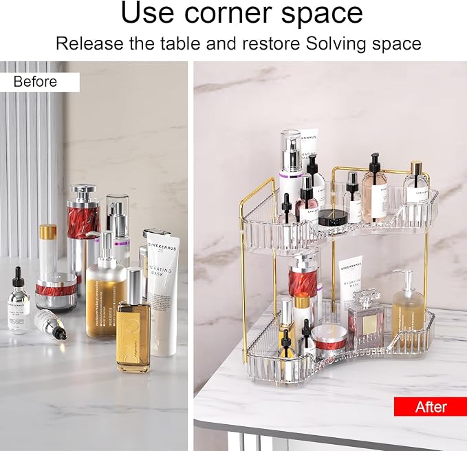 GTI 2 Tier Bathroom Counter Organizer, Makeup Organizer Perfume - Image 4