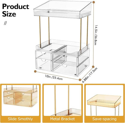 SNSLXH 4 Drawers Makeup Organizer - Image 2