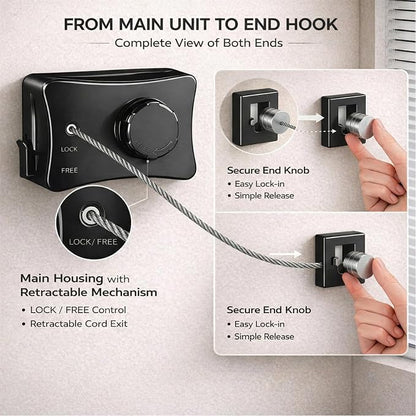 Retractable Clothesline Indoor Outdoor - Image 2