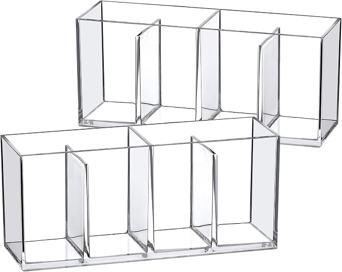 Amazing Abby - Glamour - 2-Pack Acrylic 4-Compartment Makeup Organizer - Image 4