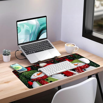 Three Snowmen Gaming Mouse Pad 35.4"x15.7"Desk Mat Anti-Slip Rubber Base & - Image 7