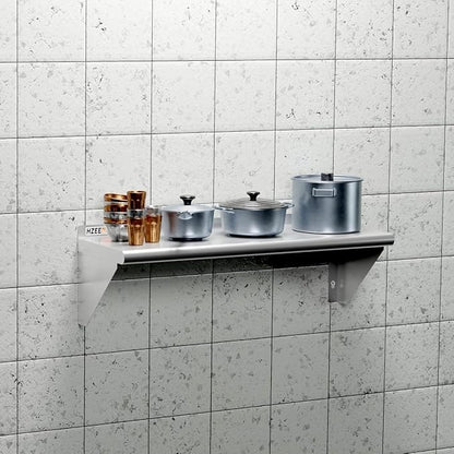 Stainless Steel Wall Mounted Shelf 14x48 inches 4ft, Commercial Food Service - Image 8