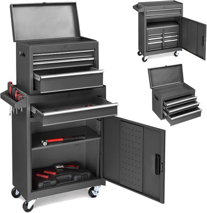 Winado 4-Drawer Rolling Tool Chest, 2-in-1 Large Storage Toolbox, Lockable by Winado