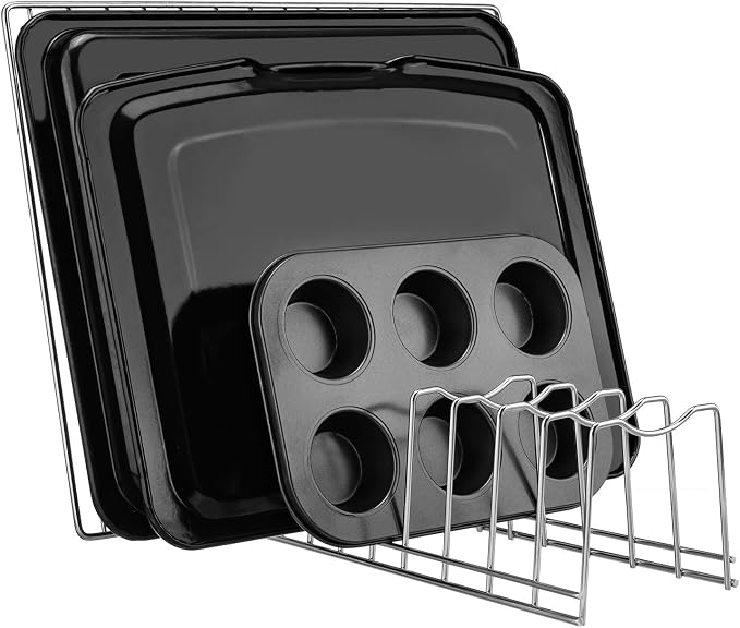 Pot Lid Organizer, Kitchen Pot Lid Rack Holder, Rest Cutting Board, Baking Sheet - Image 2