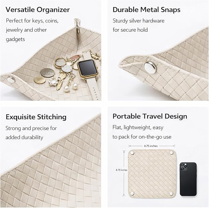 UnionBasic Small Jewelry Tray for Rings Watches Earrings, Entryway Catchall - Image 2