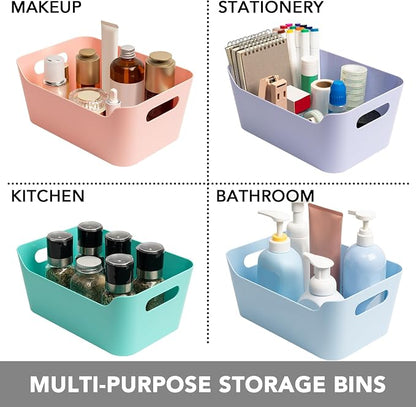 Tiawudi 12 Pack 4.5L Storage Bins, Plastic Storage Baskets - Image 7