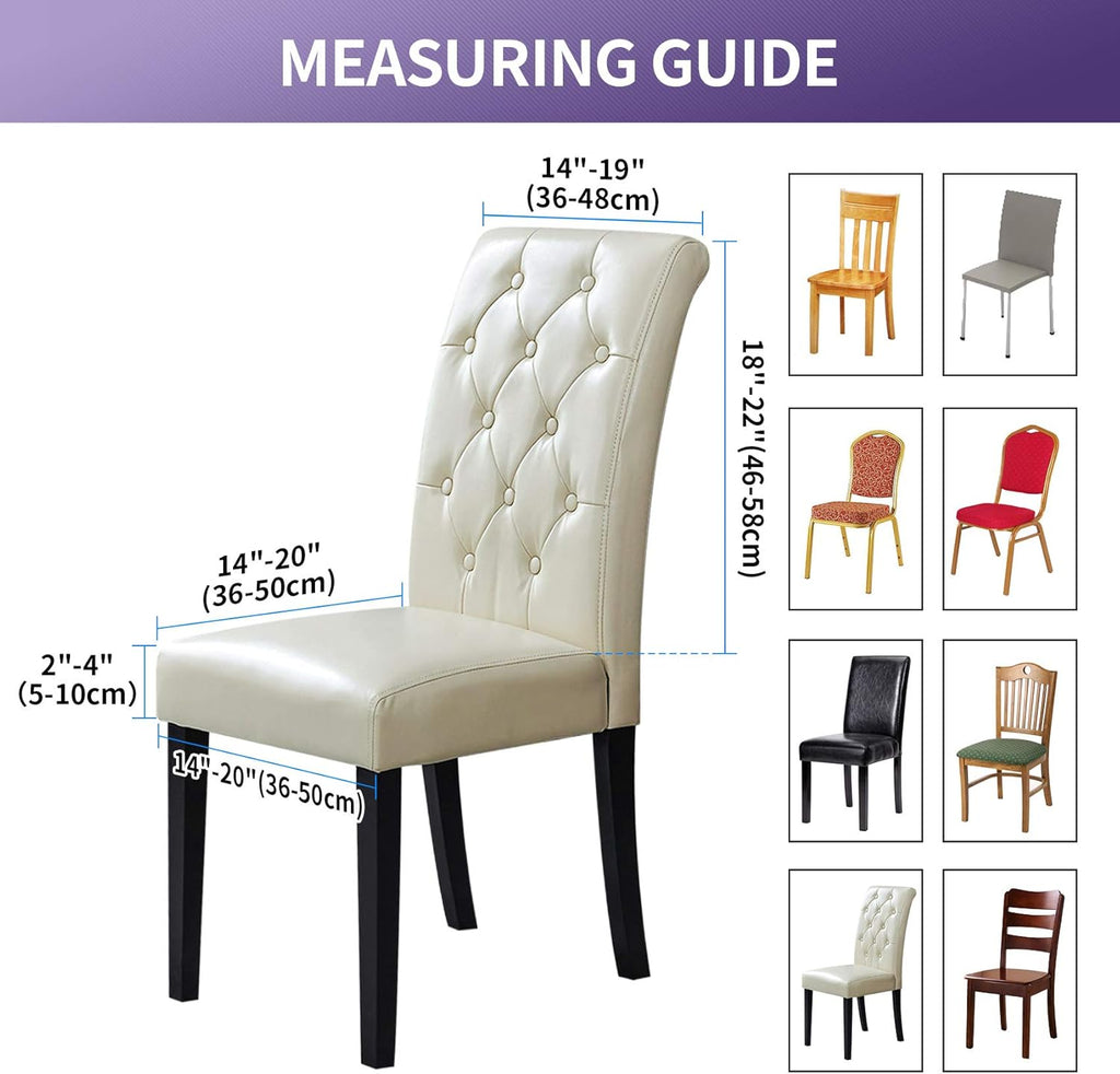 Joccun Chair Covers for Dining Room Set of 4,Dining Chair Slipcovers Stretch Dining Room Chair Covers Seat Protector,Washable Parsons Chair Cover for Home,Hotel(Grapeade,4 Pack)