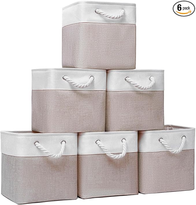 Fabric Storage Cubes, 11 inch cube storage bin by GUOOVVS