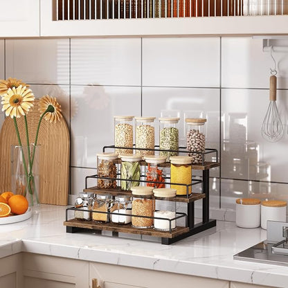 Homode Liquor Bottle Display Shelf, Coffee Syrup Rack Organizer, 3 Tier Wine - Image 9