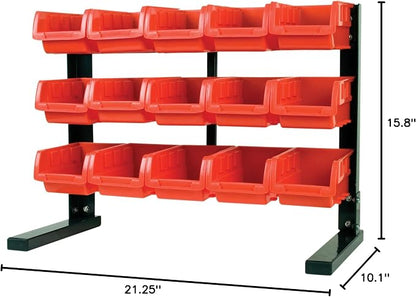 MaxWorks 80695 Bench/Table Top 15-Bin Parts Rack - Image 3