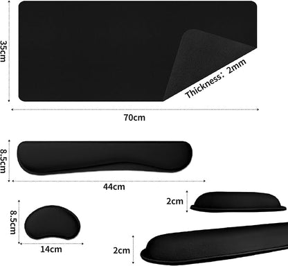 Bloss Leather Desk Pad and Keyboard Wrist Rest, Non-Slip Large Mouse Pad + - Image 5