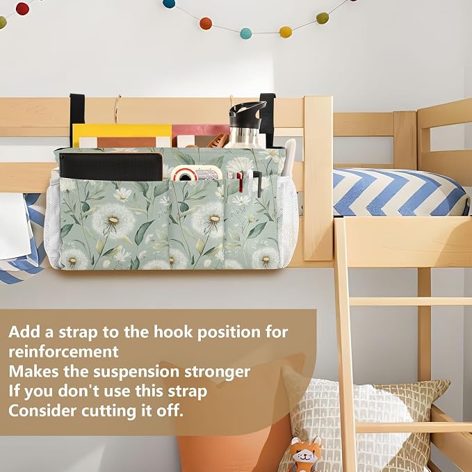 Sage Green Dandelion Bedside Caddy - Image 6