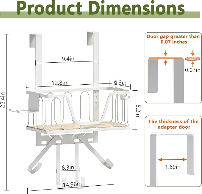 Ironing Board Hanger, 2 in 1 Wall-Mount & Over the Door - Image 3