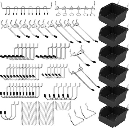 Ultimate 121-Piece Pegboard Hooks Set, Pegboard Accessories by SEDY
