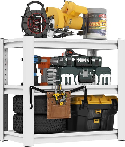 31.5" H Metal Storage Shelving, 1500LBS Heavy Duty Shelves Unit, Adjustable 3 by BIZOEIRON
