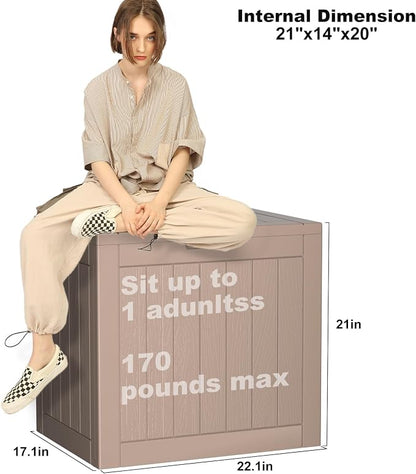 Vixzen 30 Gallon Deck Boxes Outdoor Waterproof, Lockable Storage Box - Image 6