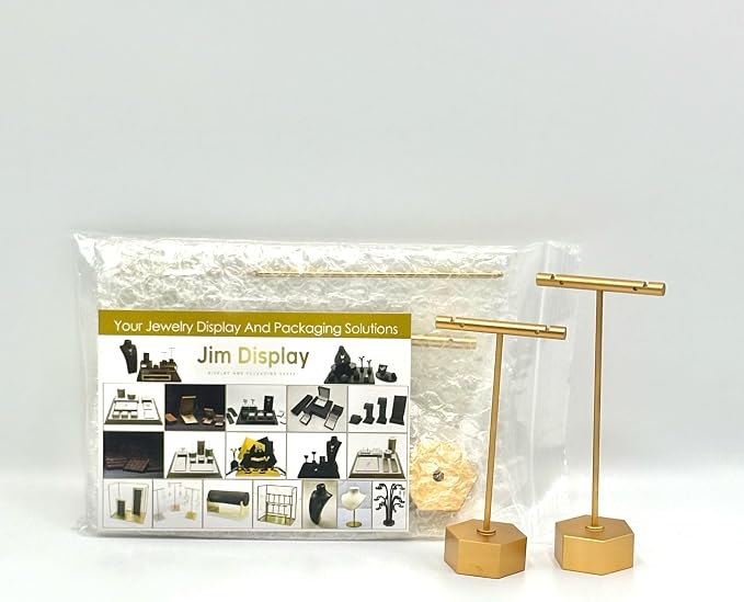 Metal Earring Stand Display Hexagon Base Earring T Bar Display Necklace - Image 7