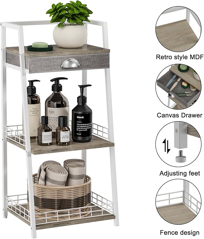 keomaisyto 3-Tier Small Bathroom Shelves - Image 7