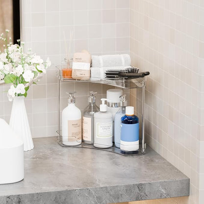 Yieac Clear Bathroom Counter Corner Shelf - Image 2