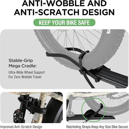 100LBS. Capacity Aluminum 1-Ebike Rack - Image 3