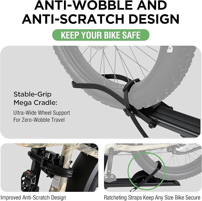 Young 100LBS. Capacity Aluminum 1-Ebike Rack - Image 3