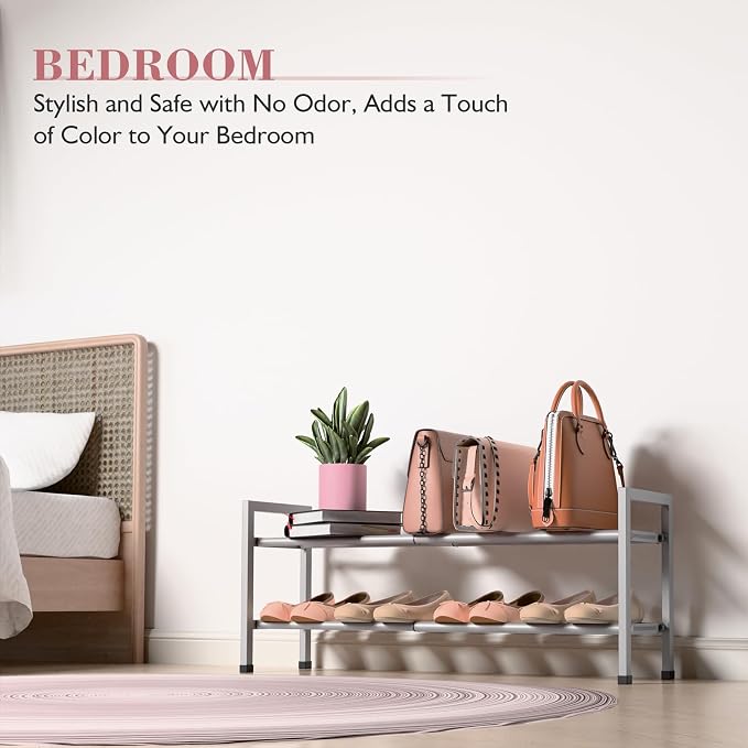 Bumusty 2 Tier Expandable Shoe Rack - Image 6