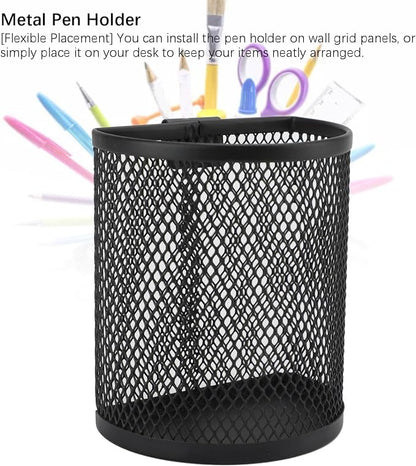 AYNEFY Wall Mounted Pencil Holder, Mesh Stainless Steel Pen Basket - Image 3