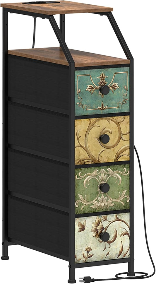Tohomeor Narrow Dresser Tall Skinny Storage Tower Vertical Slim Chest of Drawers by Tohomeor