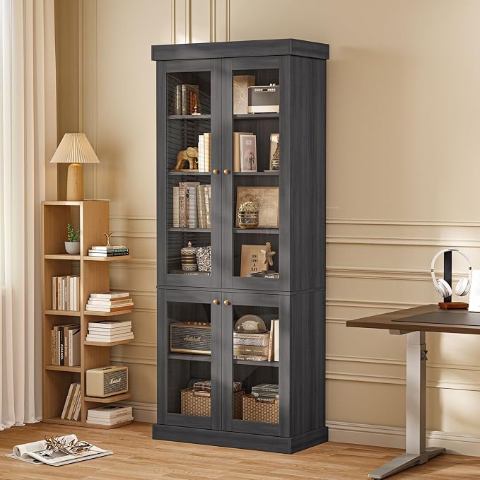 ivaniti 70.8" Tall Farmhouse Bookshelf, Modular Bookcase - Image 6