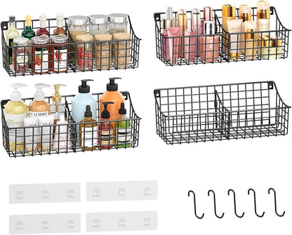 4 Pack EXTRA LARGE Hanging Wall Mount Storage Baskets by Sonyabecca