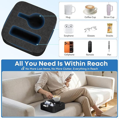 Couch Cup Holder Pillow, Couch Caddy - Image 2