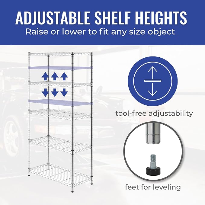 SafeRacks - NSF Certified Storage Shelves, Heavy Duty Steel Wire Unit - Image 6